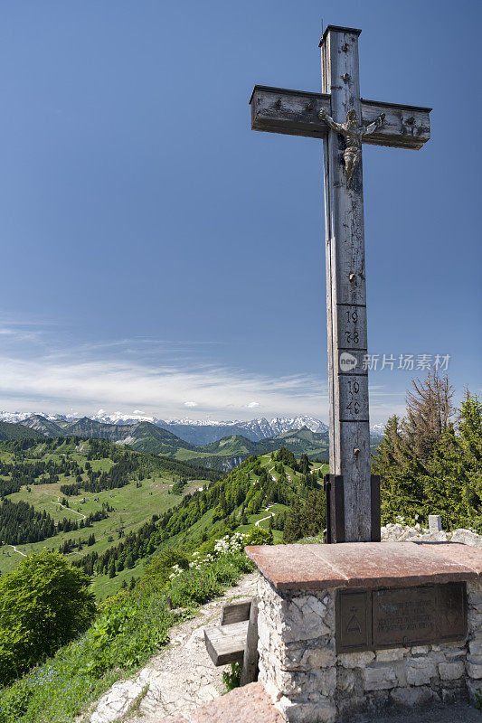 Zwölferhorn Summit Cross, Sankt Gilgen, Mountain Peak, Wolfgangsee, Salzkammergut，奥地利